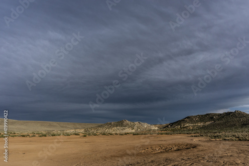 storm clouds over the desert