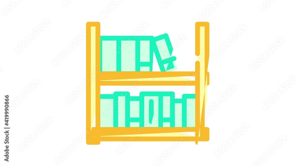 prison library color icon animation prison library color icon animation