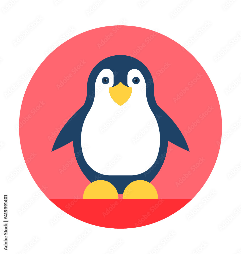 Naklejka premium Penguin Vector Icon