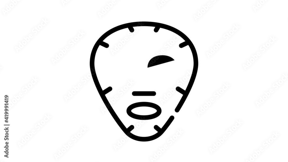 facial mask black icon animation