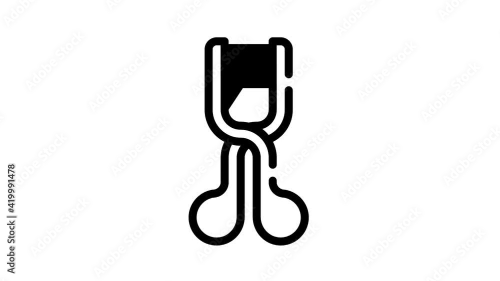 eyelash curlers black icon animation eyelash curlers black icon animation