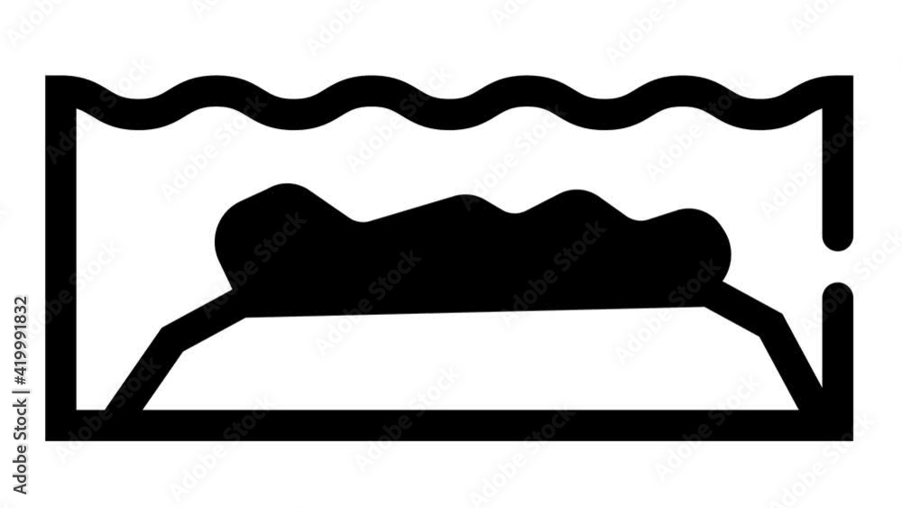 underwater reef black icon animation underwater reef black icon animation