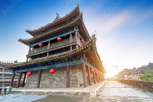 Ancient tower on city wall in Xi'an - China © gui yong nian