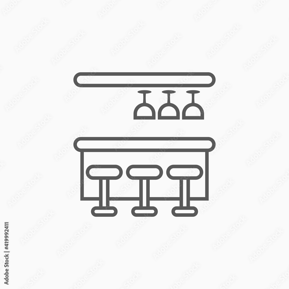 counter bar icon, bar vector counter bar icon, bar vector