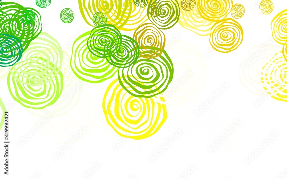 Light Green, Yellow vector natural backdrop with roses. Light Green, Yellow vector natural backdrop with roses.