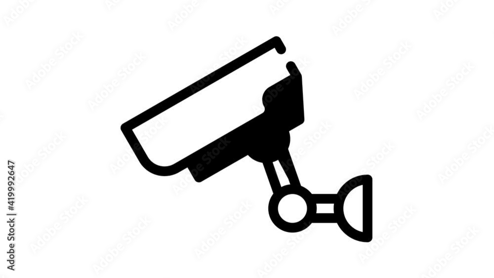 secure video camera black icon animation secure video camera black icon animation