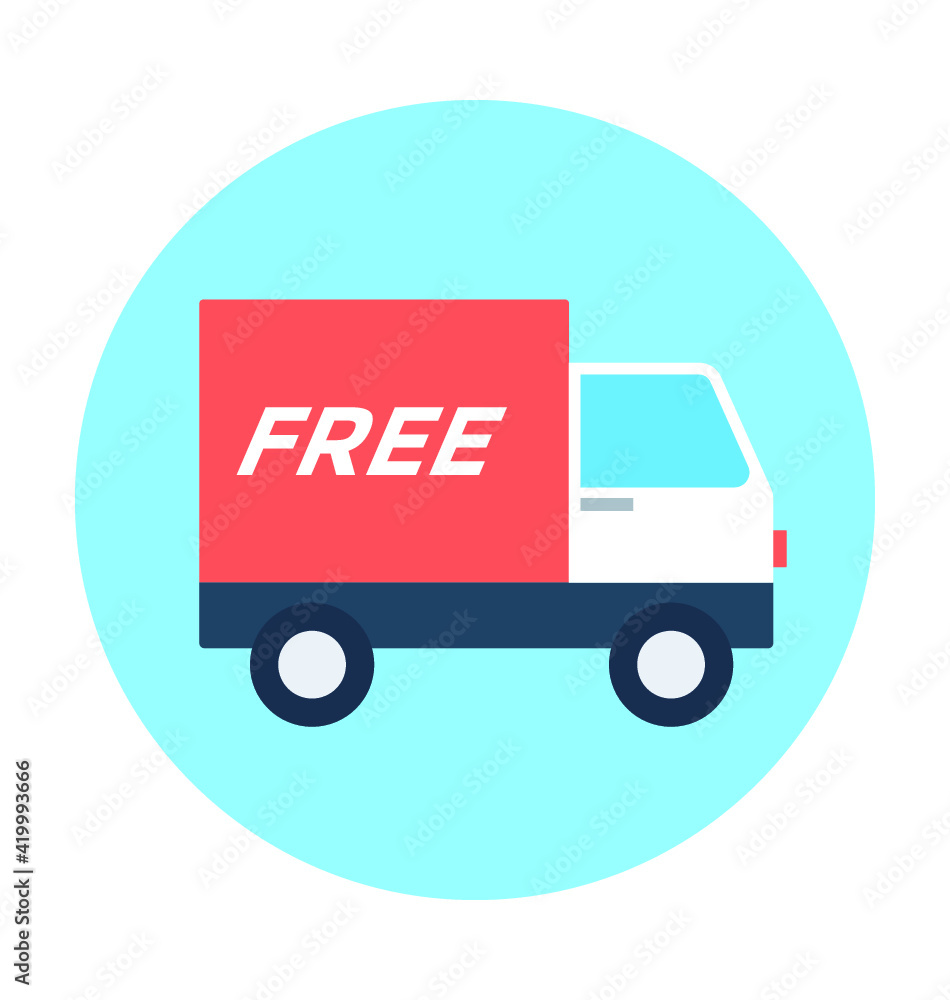 Delivery Van Vector Icon Delivery Van Vector Icon