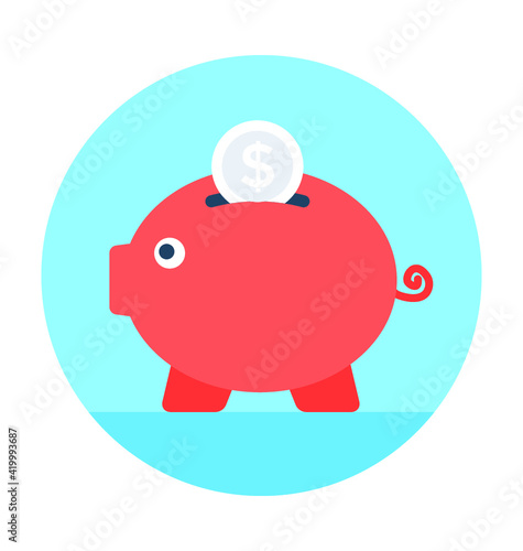 Piggy Bank Vector Icon