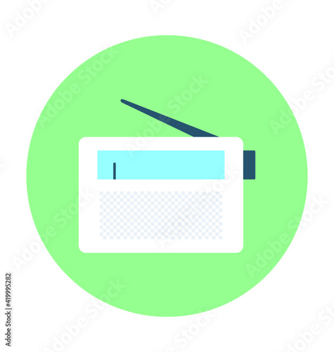 Radio Set  Vector Icon