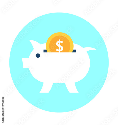 Piggy Bank Vector Icon