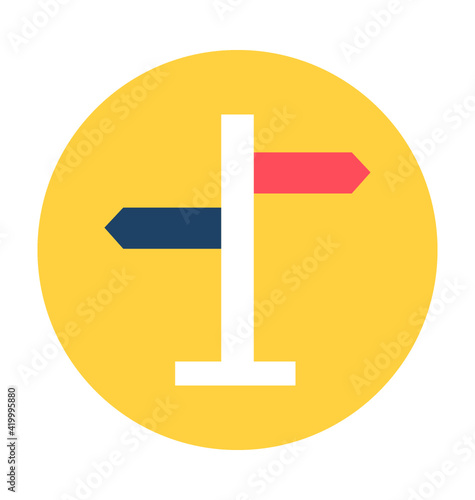 Signpost Vector Icon