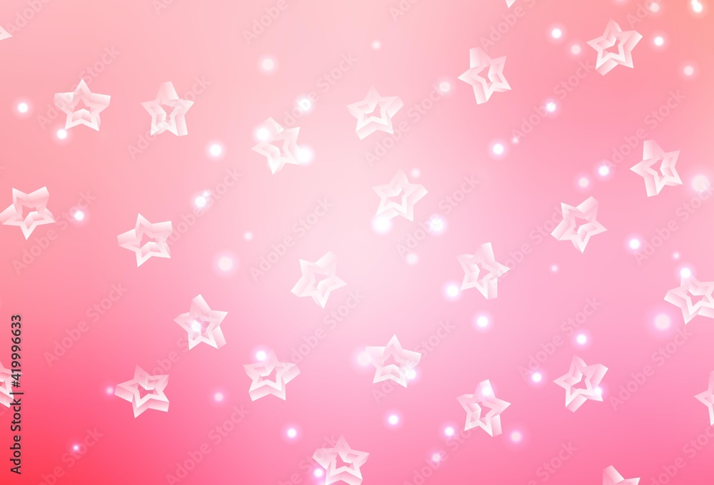 Light Pink, Yellow vector template with sky stars. Light Pink, Yellow vector template with sky stars.