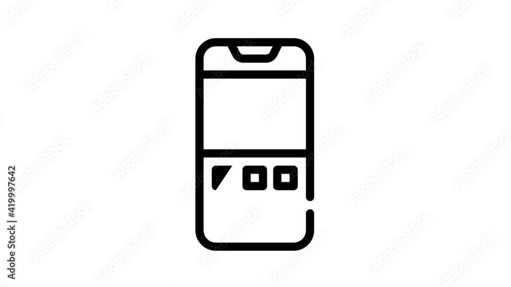 approved mark mobile display black icon animation approved mark mobile display black icon animation