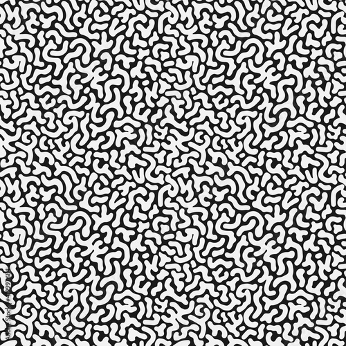 Vector hand drawn monochrome purifier fish skin seamless pattern