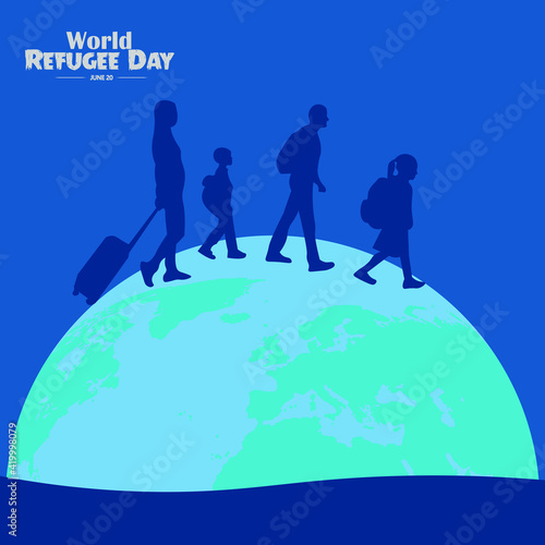 World Refugee Day, Vector Illustration.
