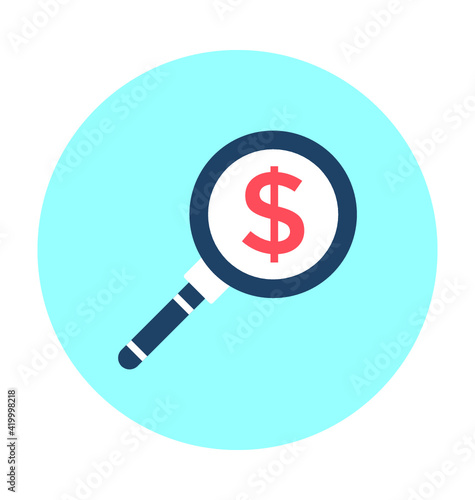Search Money Vector Icon