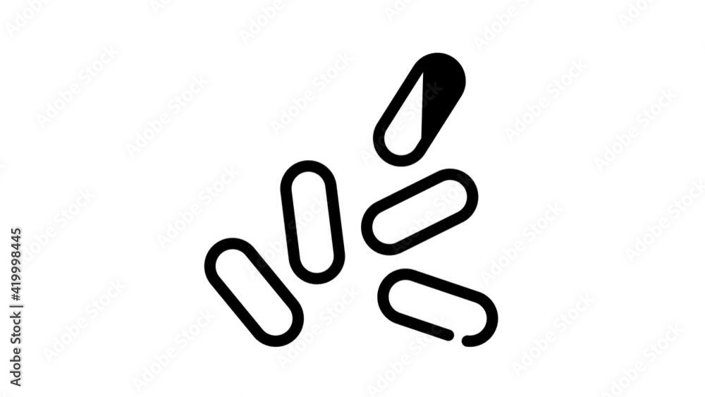 haemophilus influenzae black icon animation haemophilus influenzae black icon animation