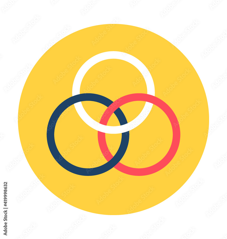 Borromean Rings Vector Icon Borromean Rings Vector Icon