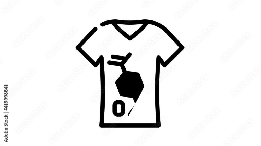 waterproof fabric t-shirt black icon animation waterproof fabric t-shirt black icon animation