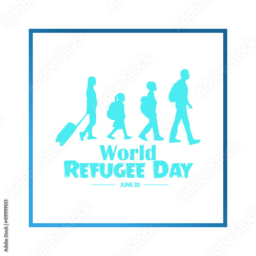 World Refugee Day, Vector Illustration.
