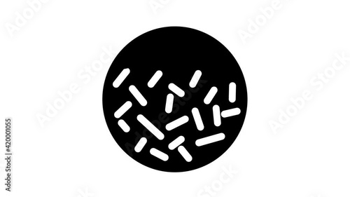 unhealthy bacteria glyph icon animation photo