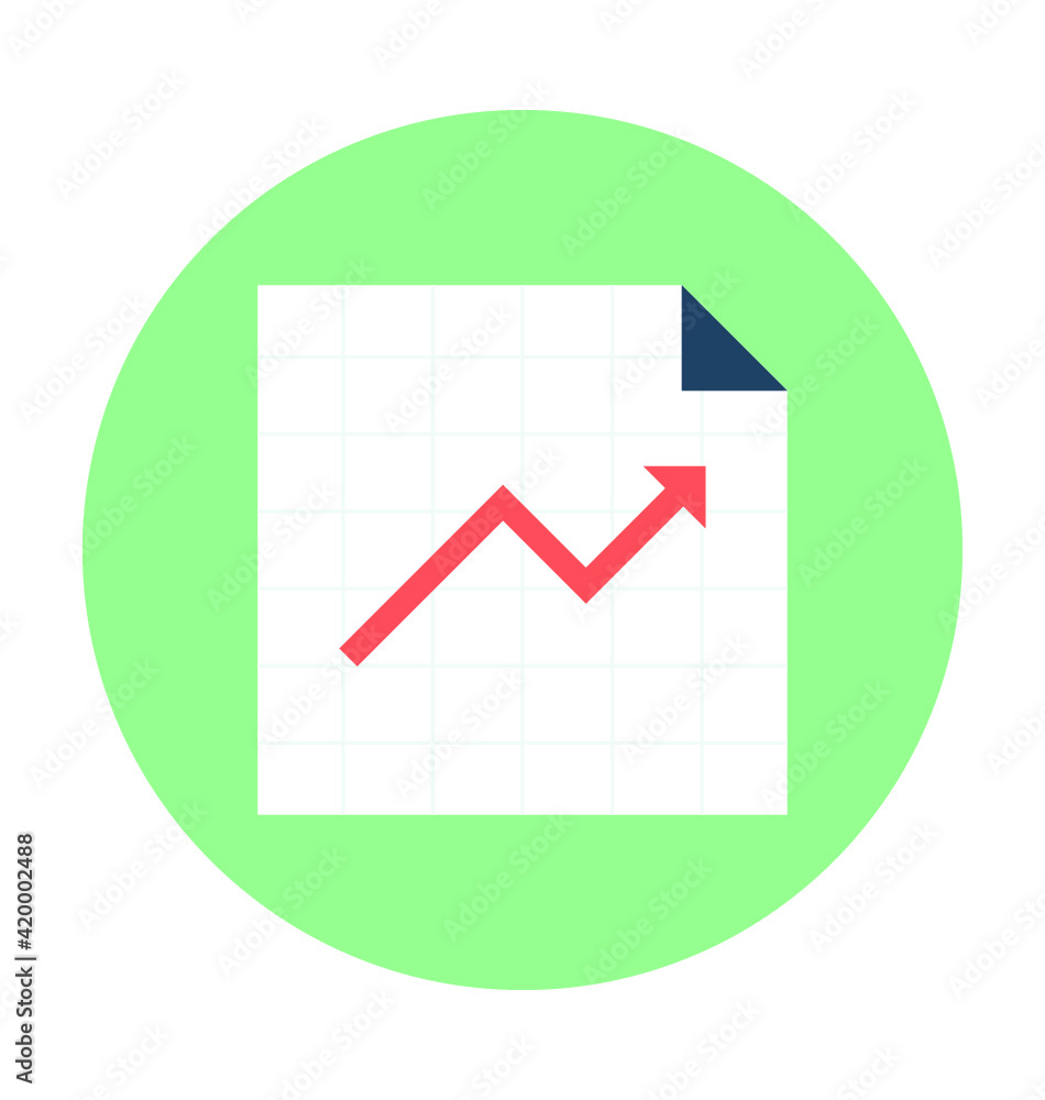 Graph Report Vector Icon Graph Report Vector Icon