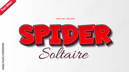 Spider text effect design vector