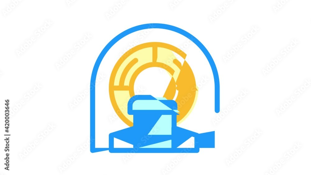 mri hospital equipment color icon animation mri hospital equipment color icon animation