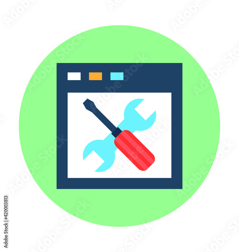 Website Maintenance Vector Illustration