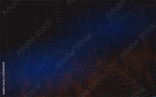 world stock market or forex exchange with candle graph background