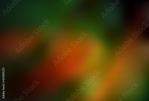 Dark Green, Yellow vector abstract blurred background.