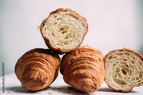 croissants on a light background