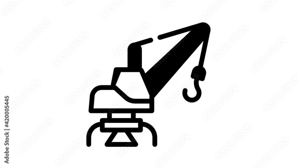 port crane black icon animation port crane black icon animation