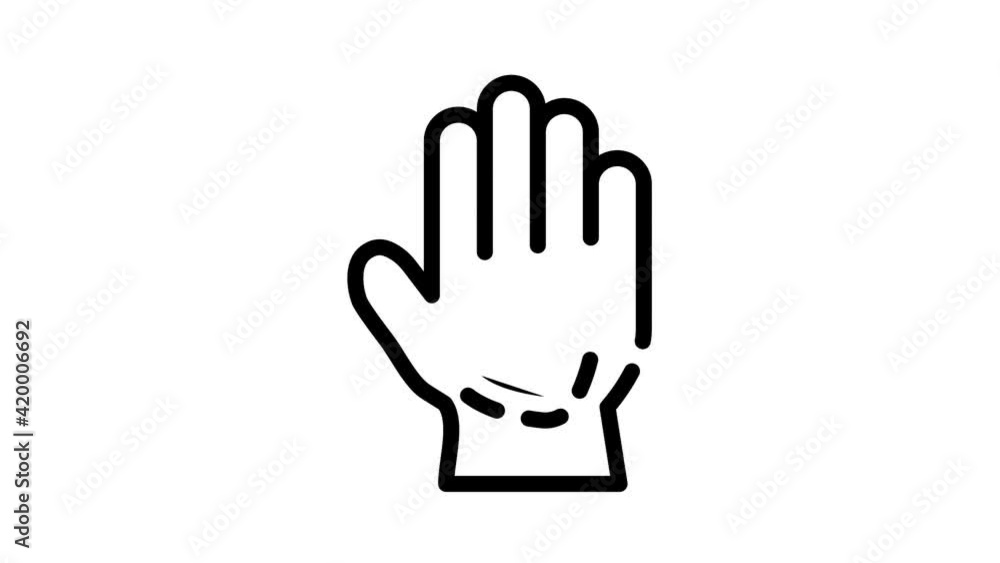healthy hand skin black icon animation healthy hand skin black icon animation