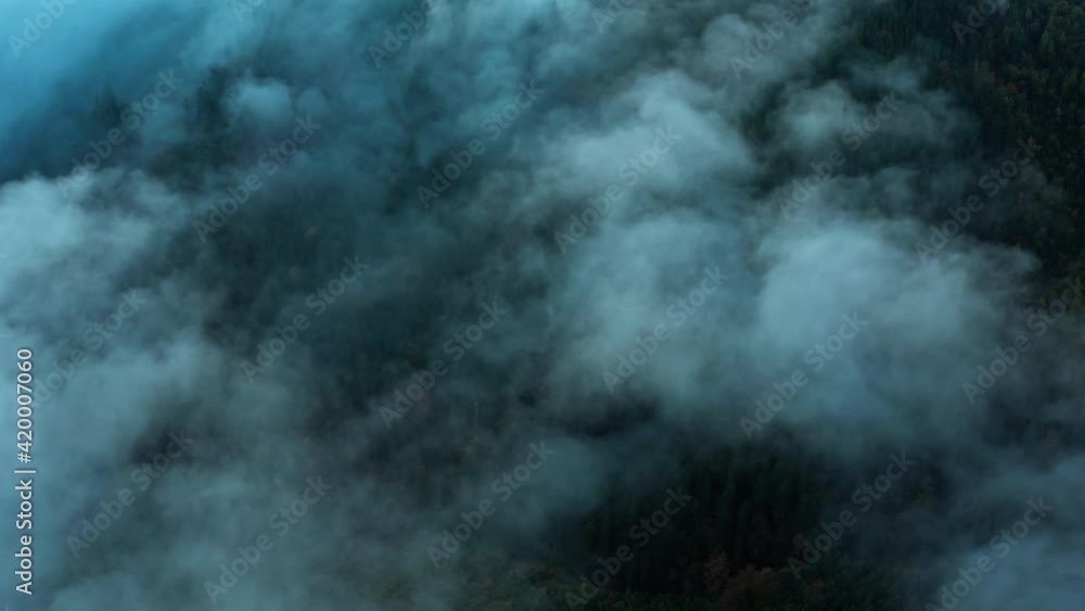 Mountains rain forest weather clouds aerial tree autumn Mountains rain forest weather clouds aerial tree autumn