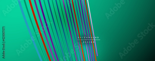 Abstract colorful lines vector background. Internet, big data and technology connections concept, abstract template