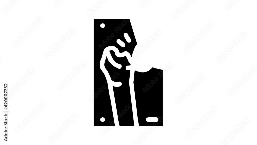 hip fracture x-ray glyph icon animation hip fracture x-ray glyph icon animation