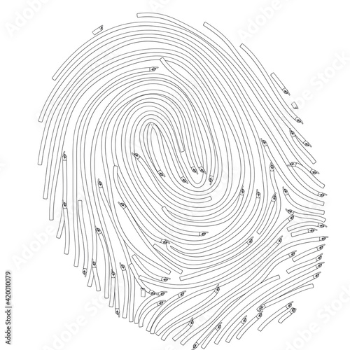 Fingerabdruck Linienverlauf