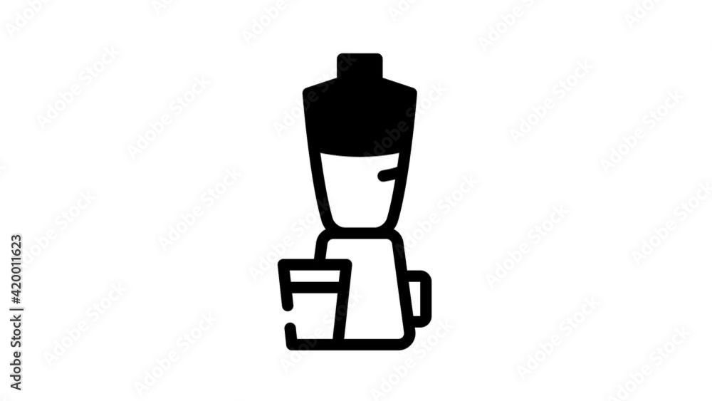 blender kitchen equipment black icon animation blender kitchen equipment black icon animation