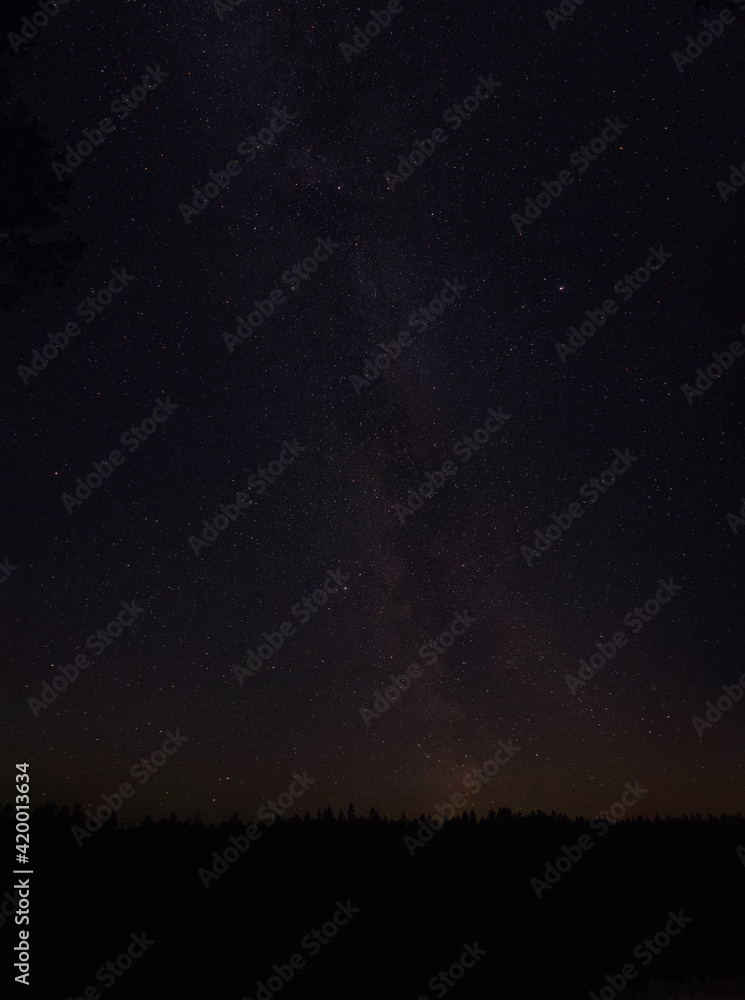 view of the Milky Way from Karelia in Russia