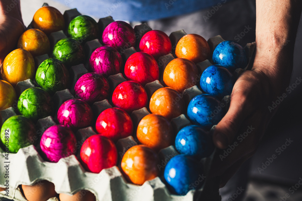 Naklejka premium Easter egg set.