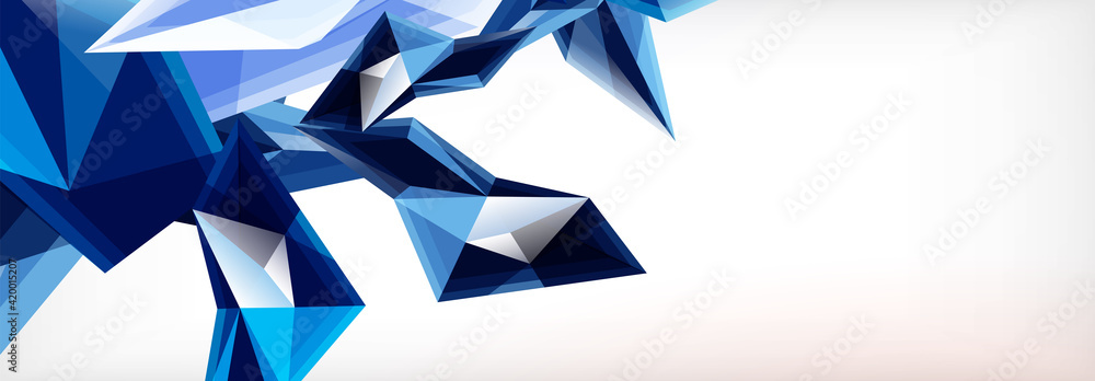 Vector 3d triangles and pyramids abstract background for business or technology presentations, internet posters or web brochure covers Vector 3d triangles and pyramids abstract background for business or technology presentations, internet posters or web brochure covers
