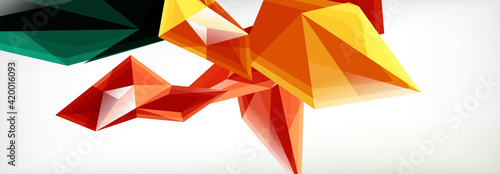 Vector 3d triangles and pyramids abstract background for business or technology presentations, internet posters or web brochure covers