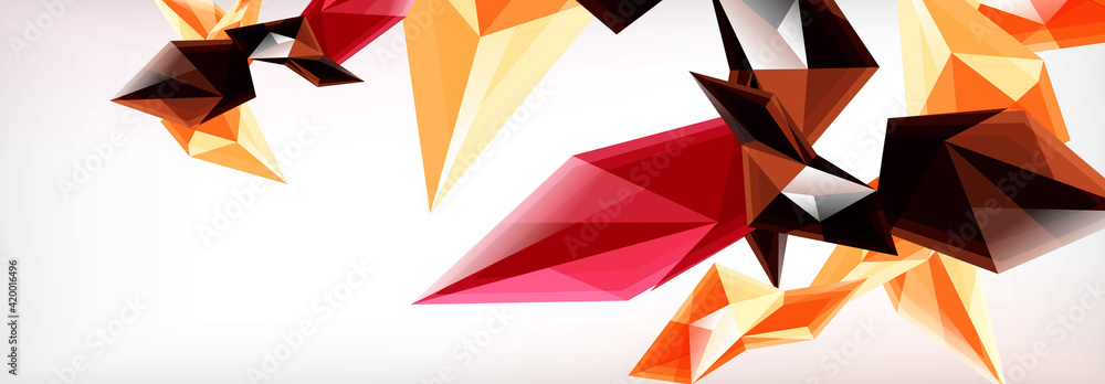 Vector 3d triangles and pyramids abstract background for business or technology presentations, internet posters or web brochure covers Vector 3d triangles and pyramids abstract background for business or technology presentations, internet posters or web brochure covers