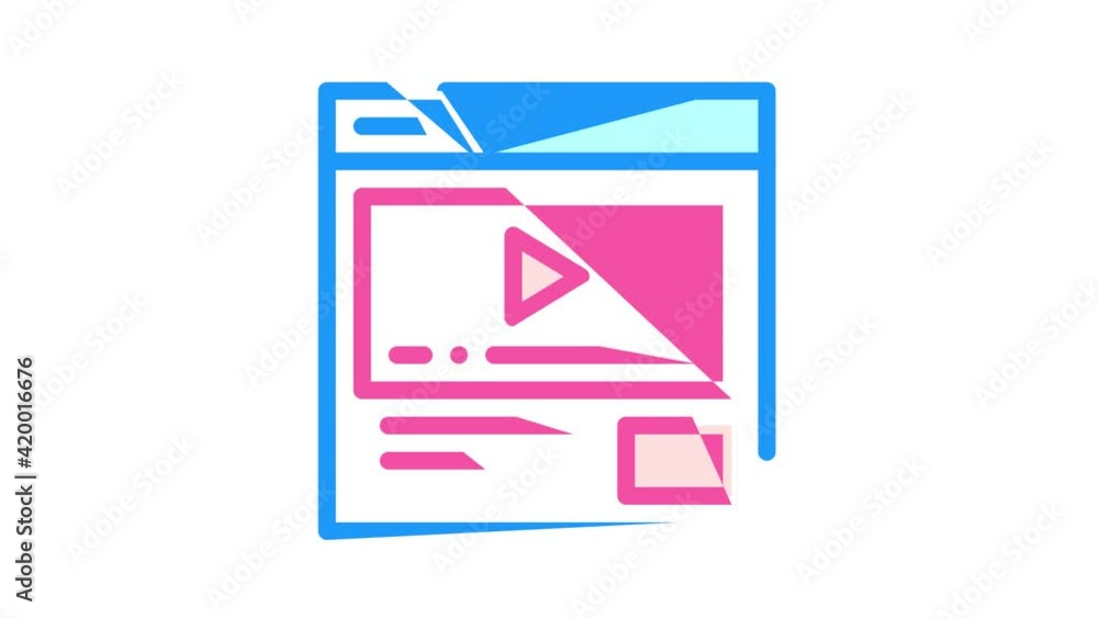 video advertising color icon animation video advertising color icon animation