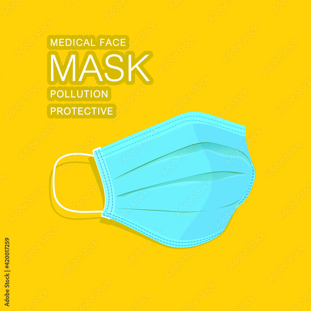 Medical face mask. Hospital or pollution protect face masking.
Medical face mask. Hospital or pollution protect face masking.