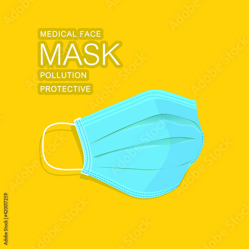 
Medical face mask. Hospital or pollution protect face masking.

