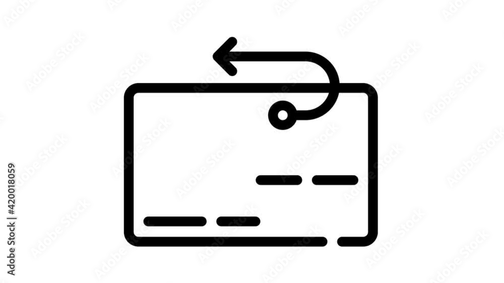 cashback on credit card black icon animation cashback on credit card black icon animation