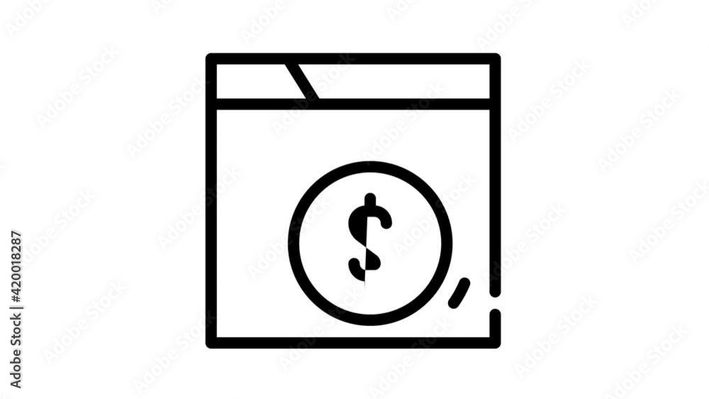 cashback analysis web site black icon animation cashback analysis web site black icon animation