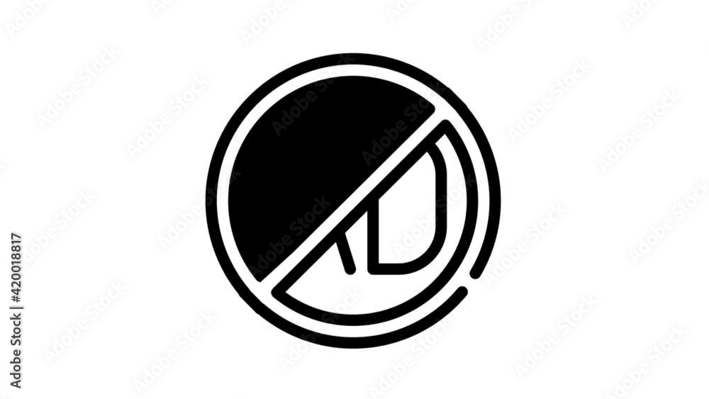 advertising block black icon animation advertising block black icon animation